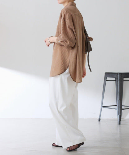 適合換季 透感條紋襯衫