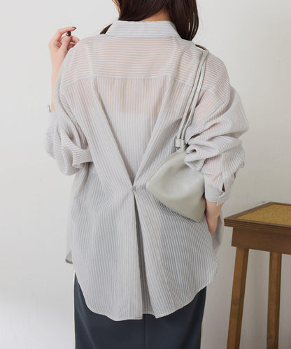 適合換季 透感條紋襯衫