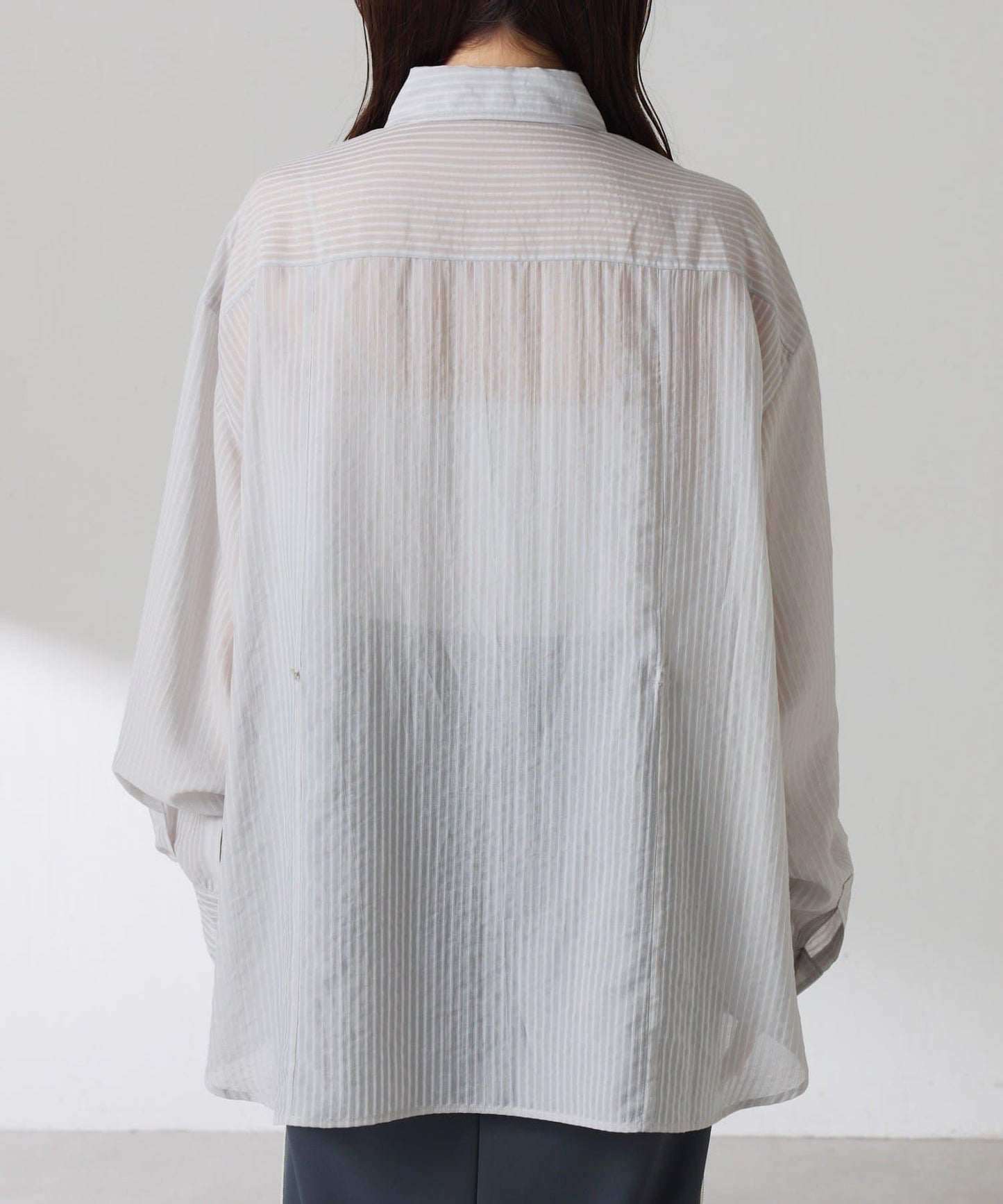 適合換季 透感條紋襯衫