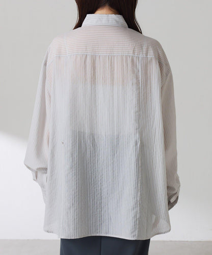 適合換季 透感條紋襯衫