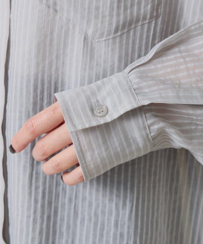 適合換季 透感條紋襯衫