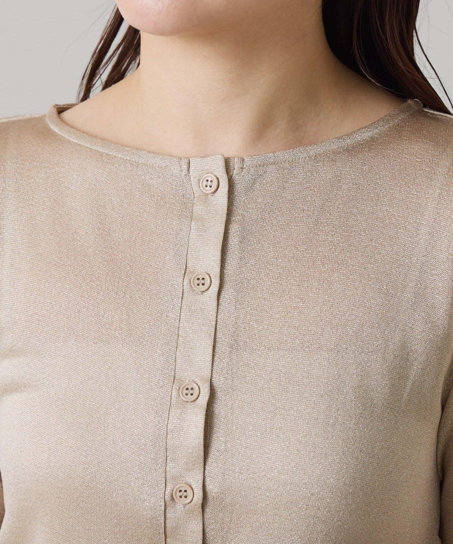 側褶皺設計 針織開衫