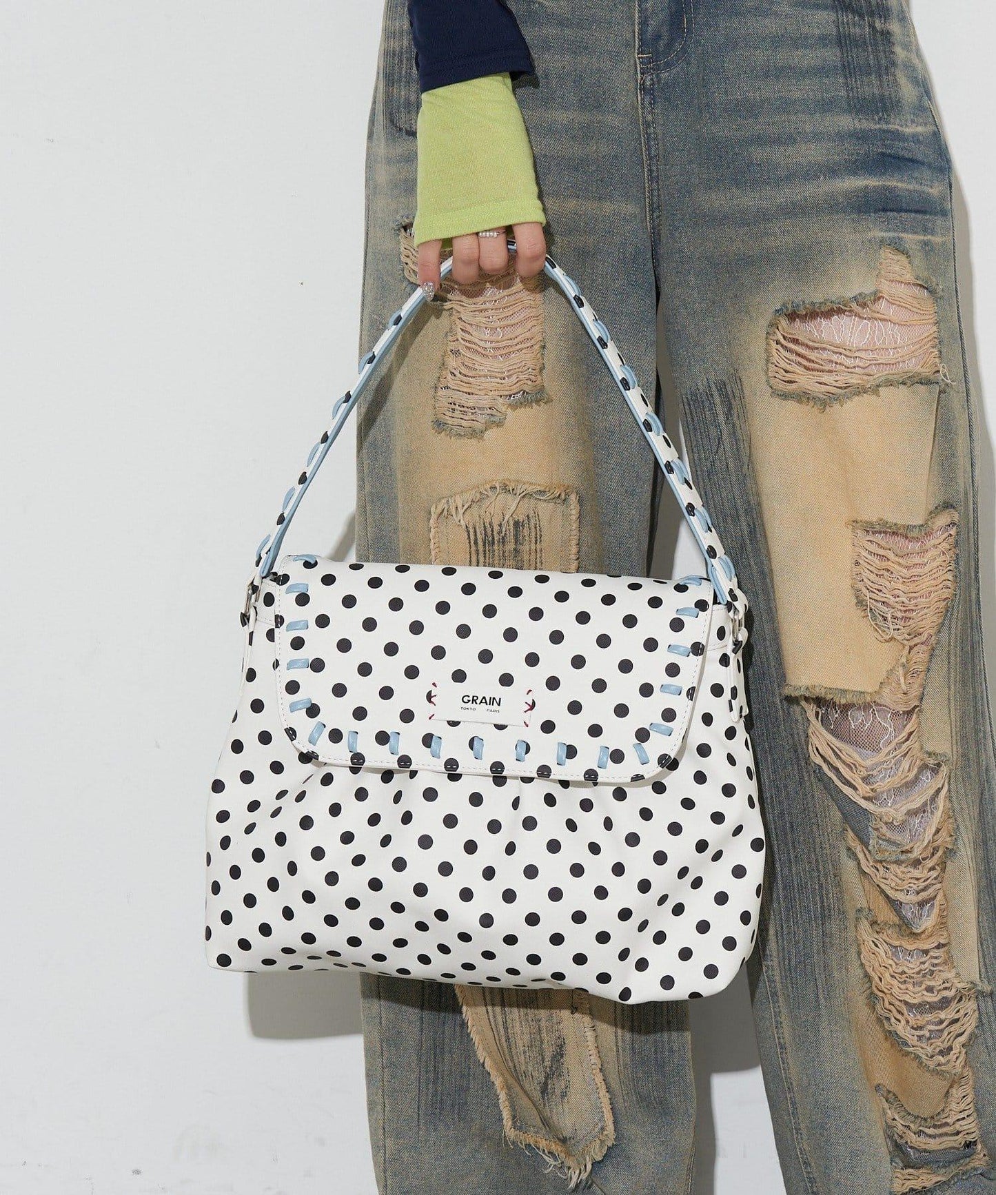 GRAIN 刺繡波點 波士頓包