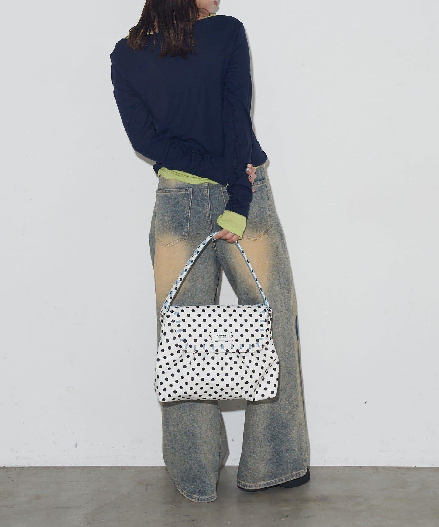 GRAIN 刺繡波點 波士頓包