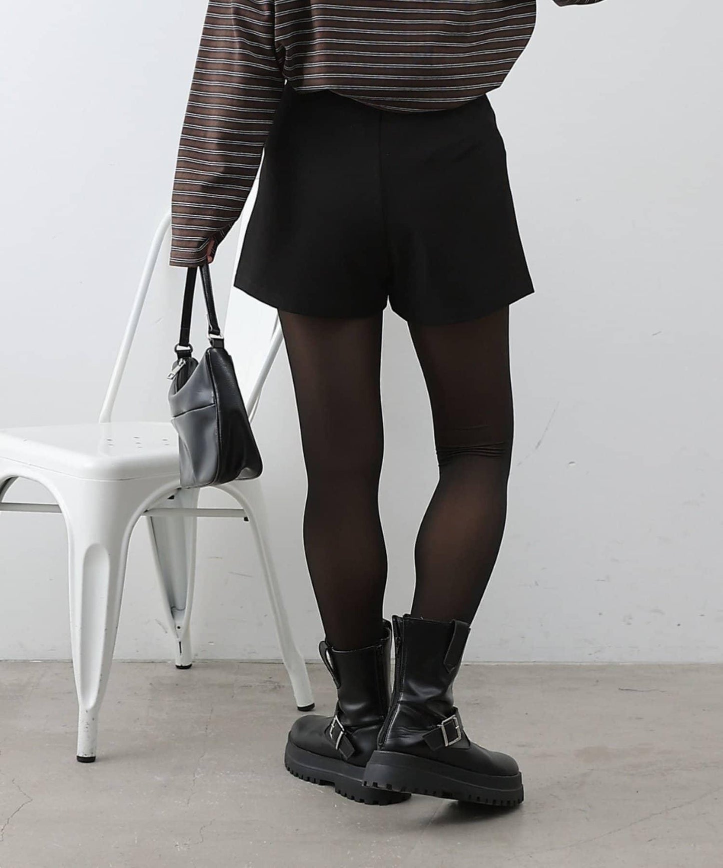 單褶設計 西裝面料 短款西裝短褲