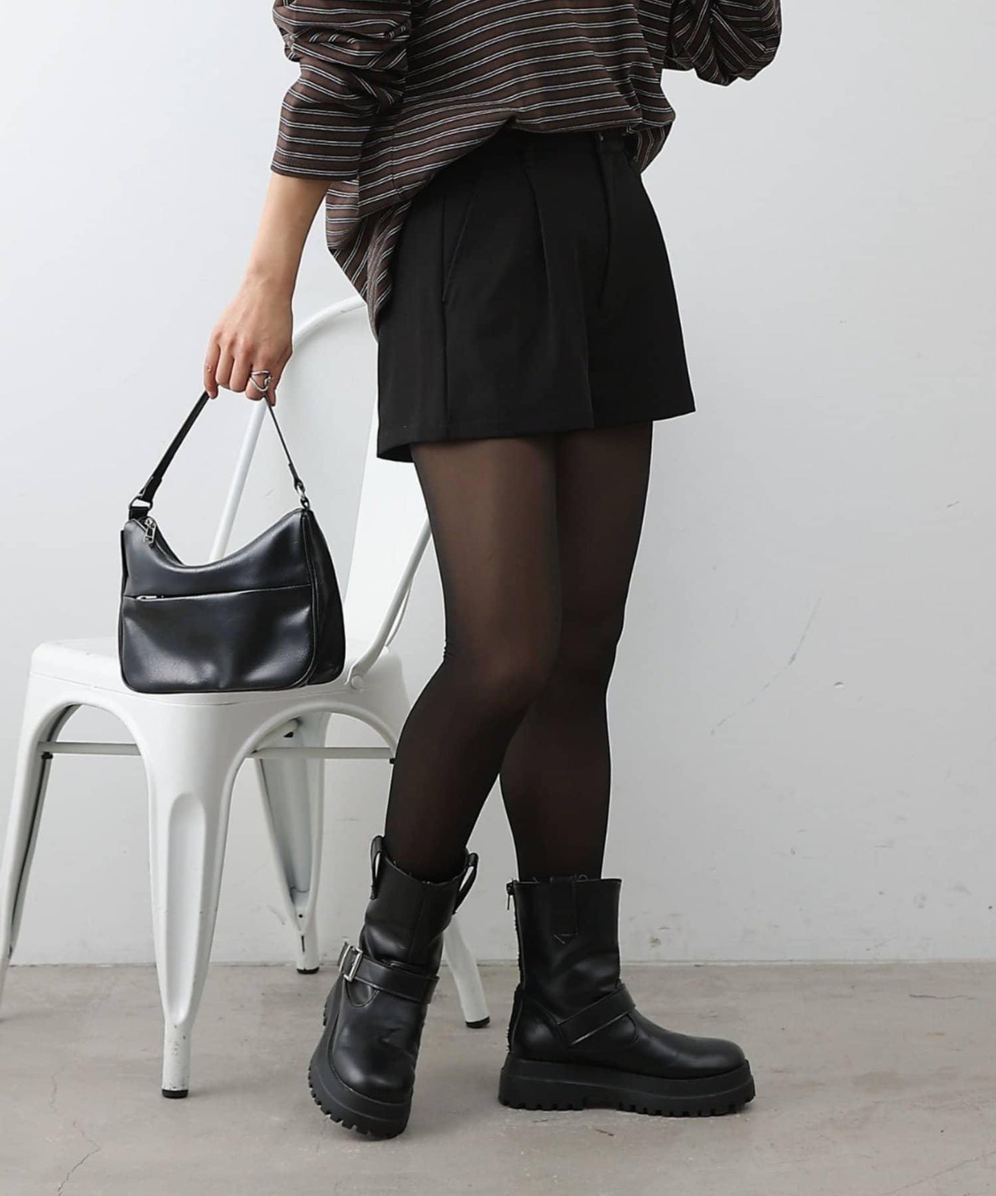 單褶設計 西裝面料 短款西裝短褲