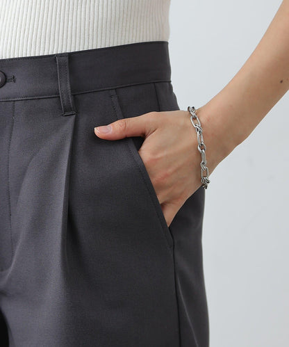 單褶設計 西裝面料 短款西裝短褲