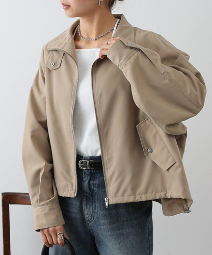 下襬抽繩拉鍊夾克