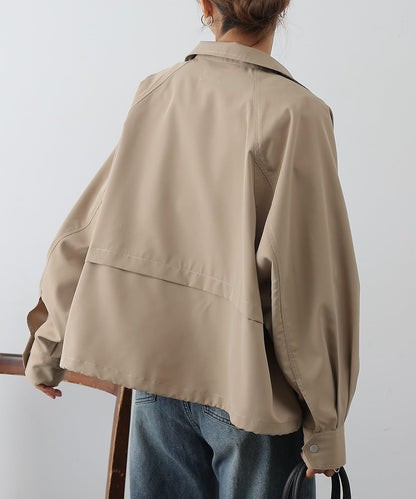 下襬抽繩拉鍊夾克