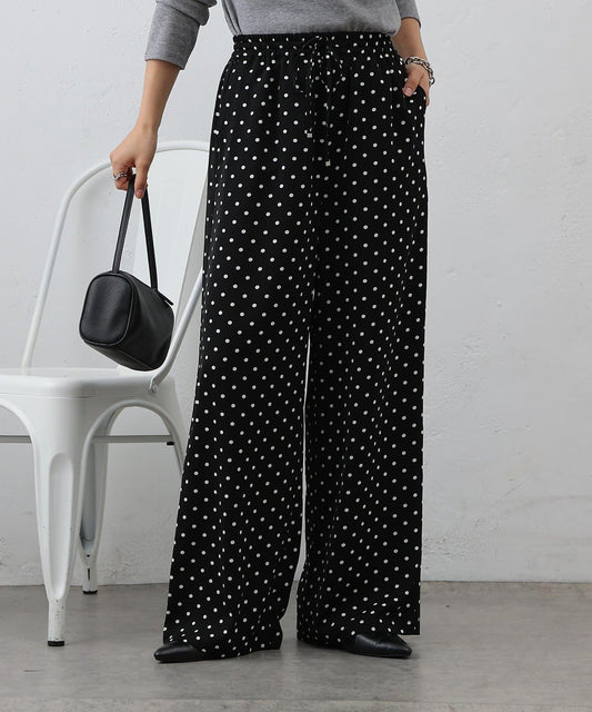 圓點圖案 休閒褲