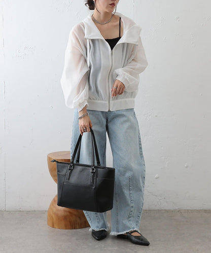 A4尺寸皺紋皮托特包