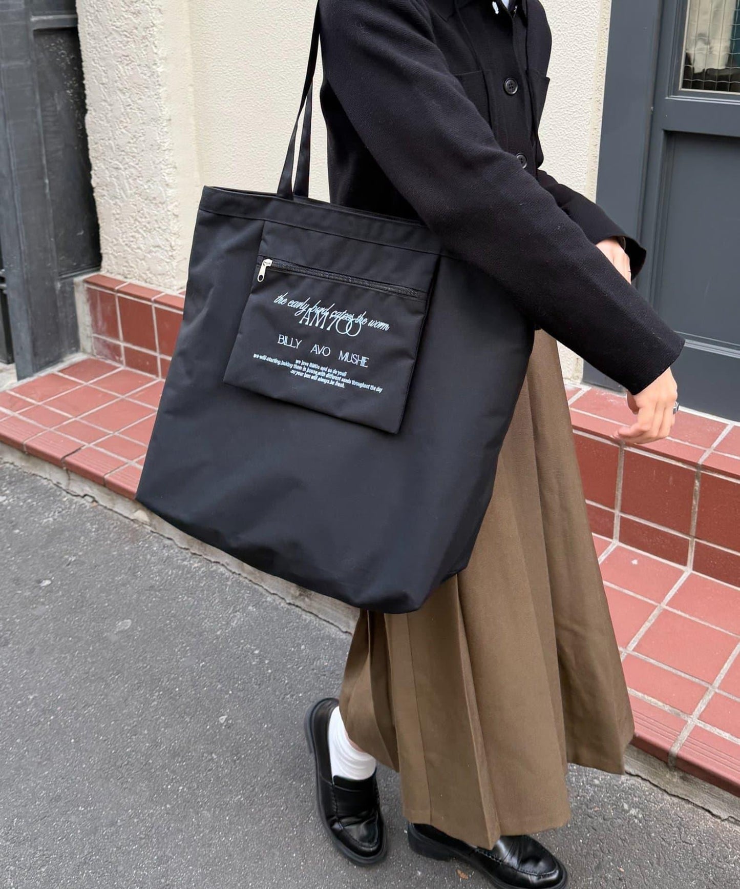 LEI企畫 防潑水外置口袋托特包