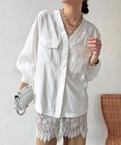 無領夾克風設計襯衫