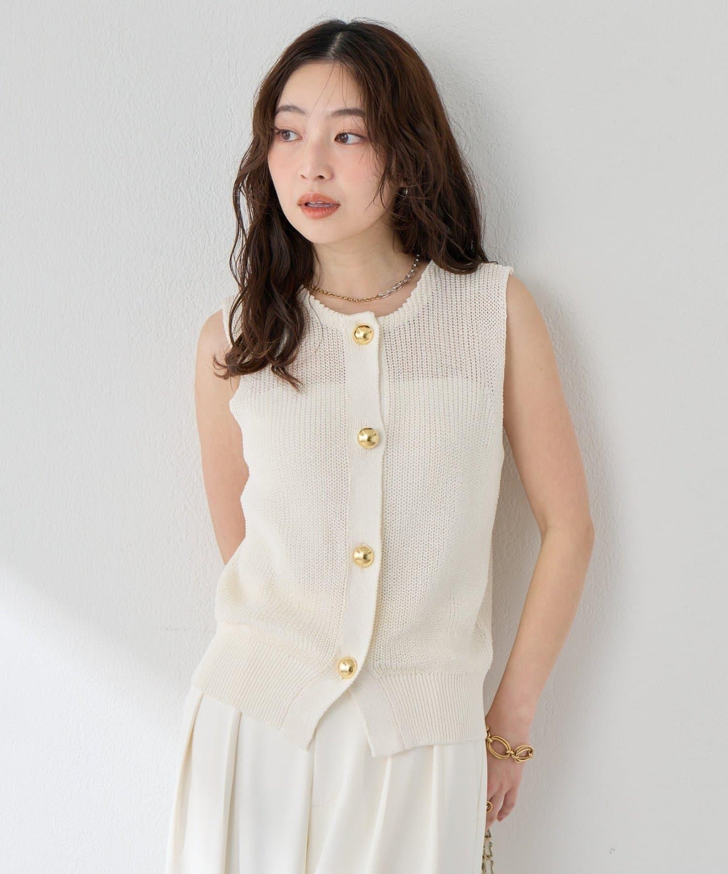 麻感棉前後兩穿單羅紋馬甲