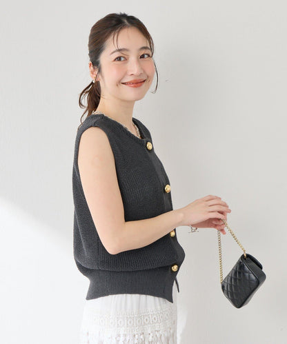 麻感棉前後兩穿單羅紋馬甲