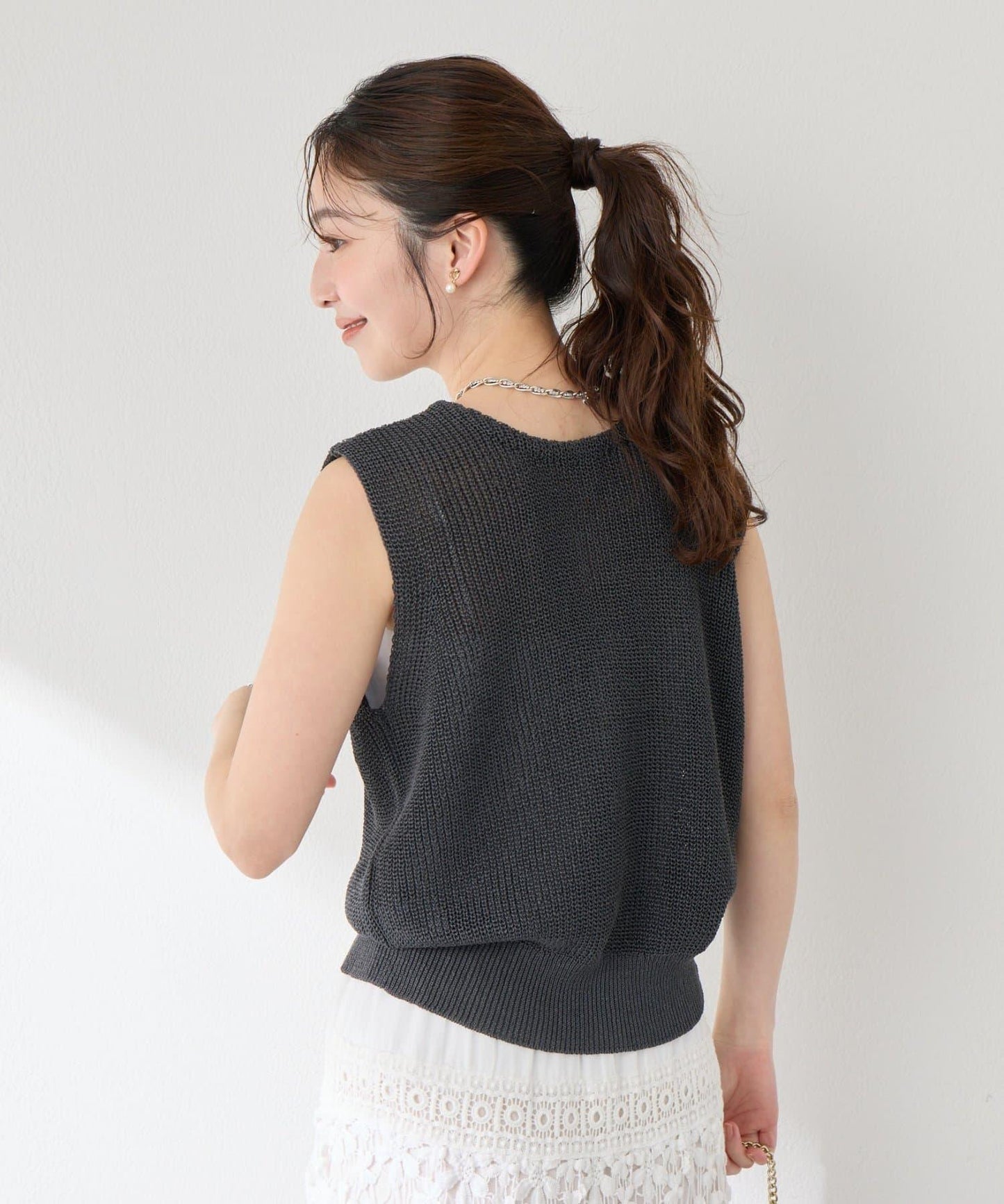 麻感棉前後兩穿單羅紋馬甲