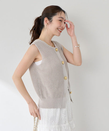 麻感棉前後兩穿單羅紋馬甲