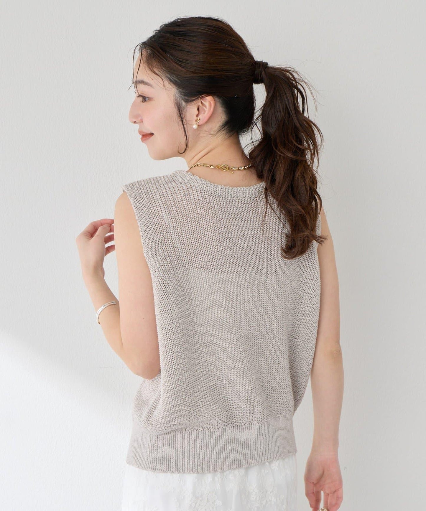 麻感棉前後兩穿單羅紋馬甲