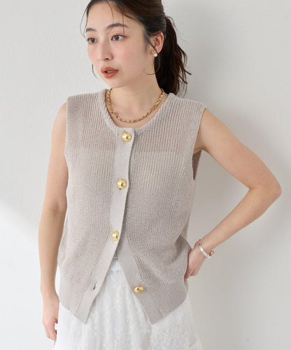 麻感棉前後兩穿單羅紋馬甲