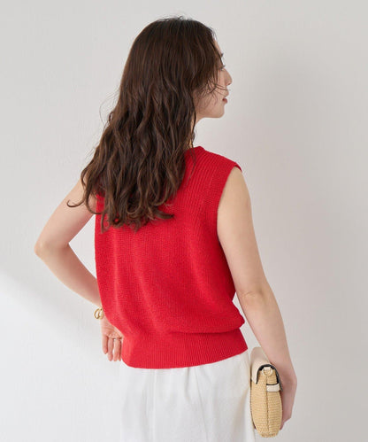 麻感棉前後兩穿單羅紋馬甲