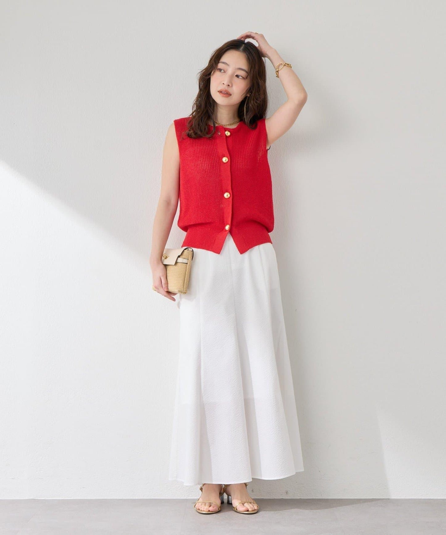 麻感棉前後兩穿單羅紋馬甲