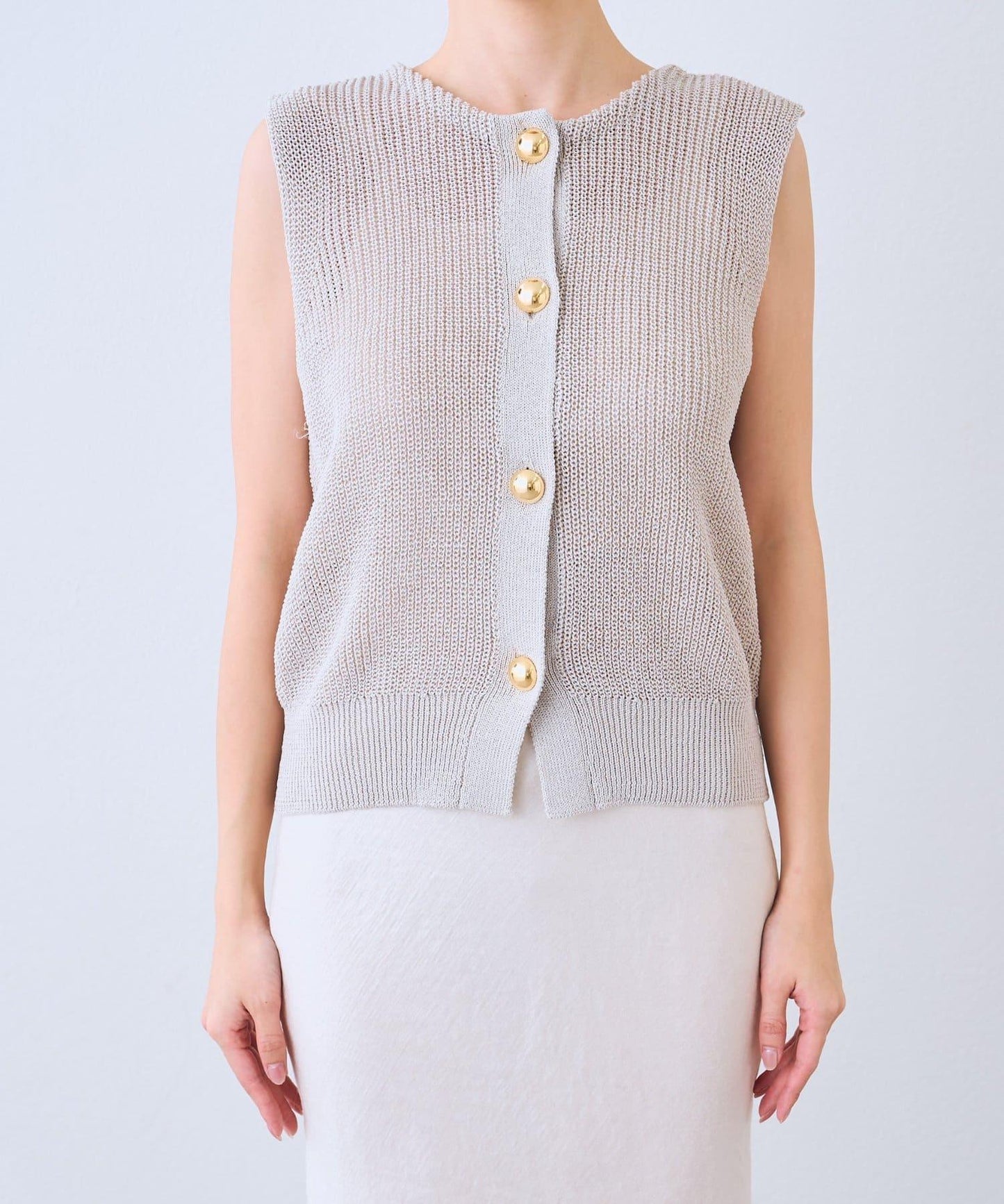 麻感棉前後兩穿單羅紋馬甲