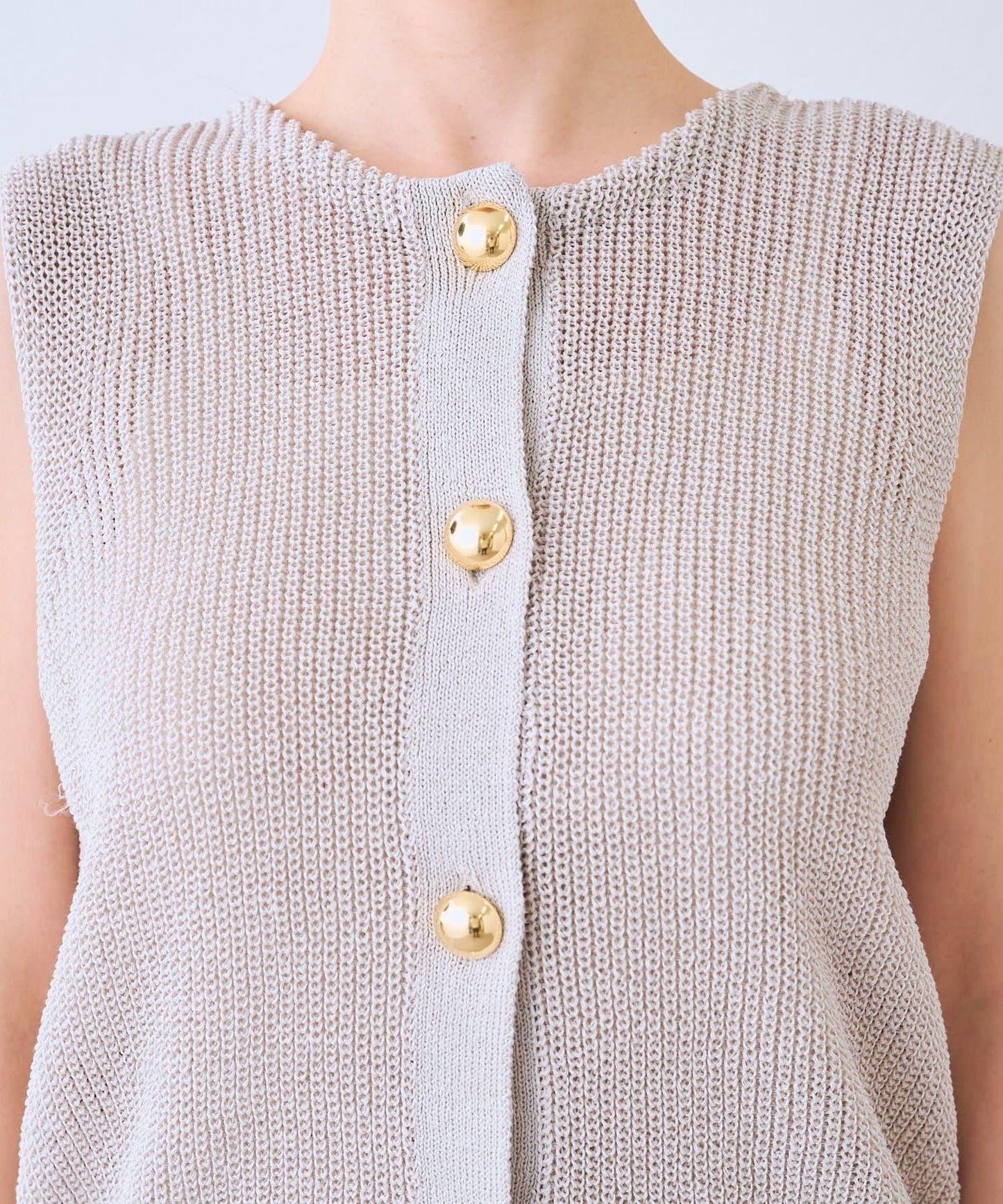 麻感棉前後兩穿單羅紋馬甲