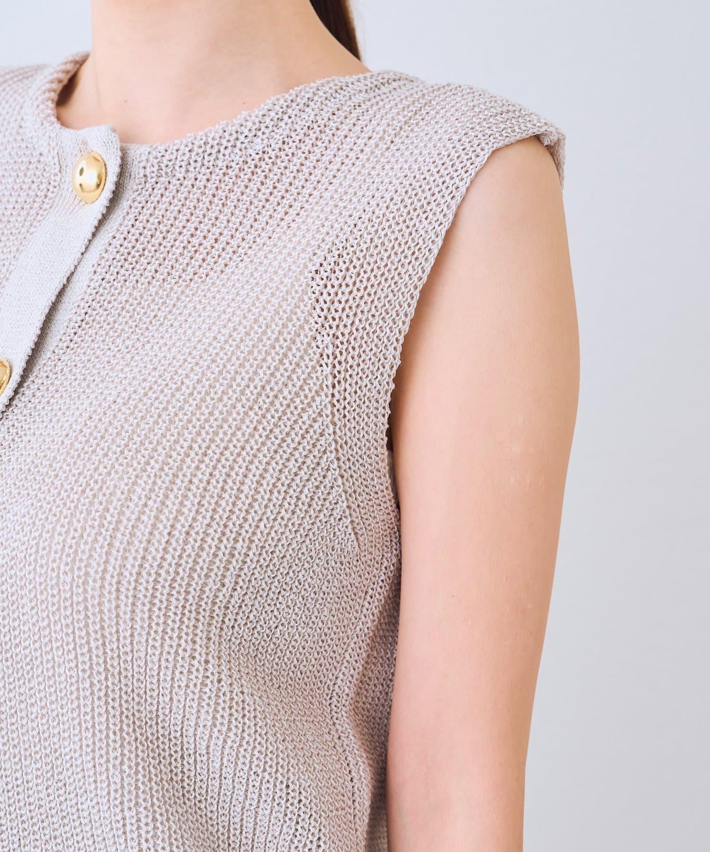 麻感棉前後兩穿單羅紋馬甲