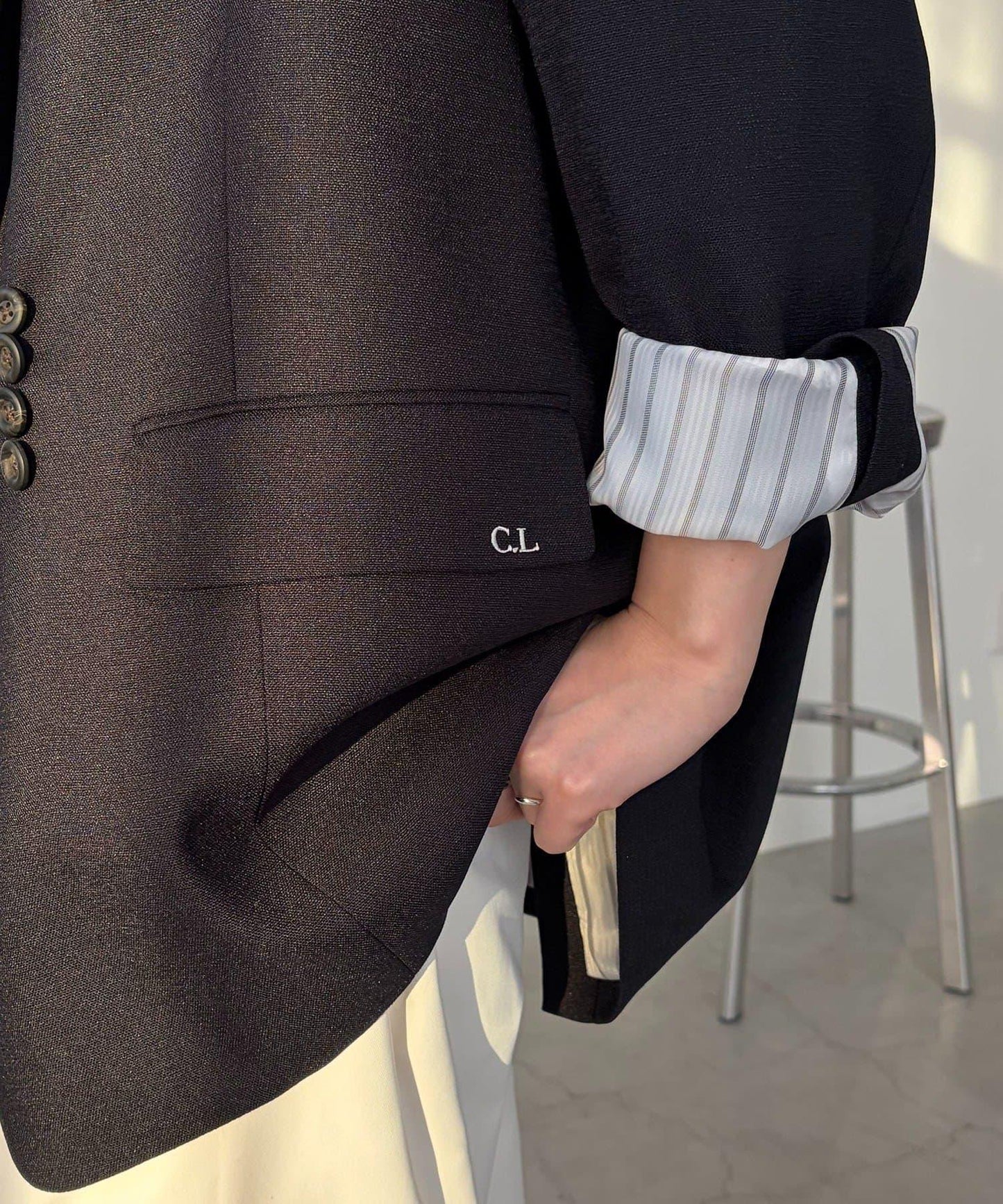 C.L 亞麻質感西裝外套