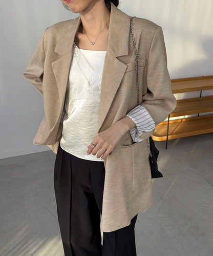 C.L 亞麻質感西裝外套