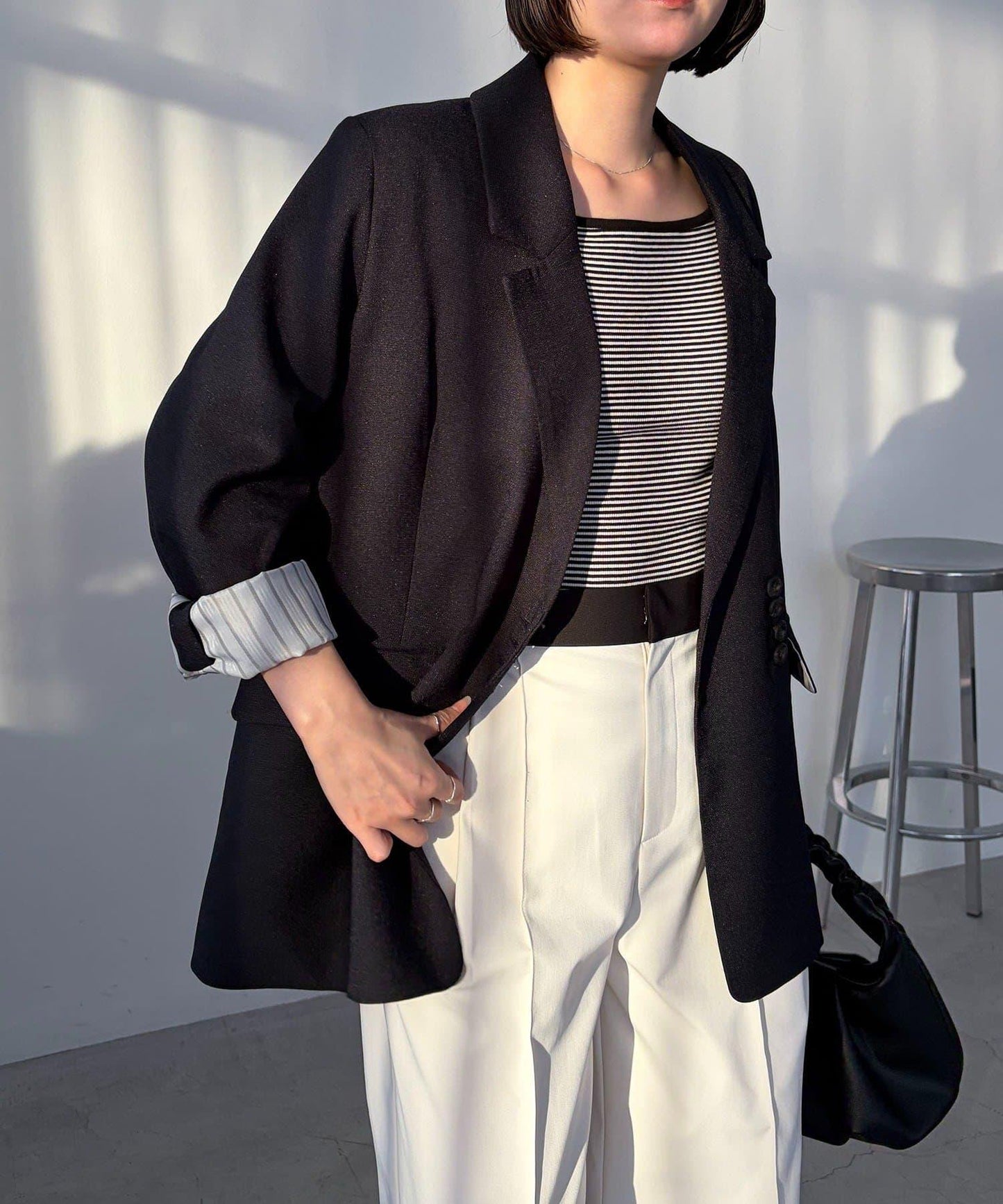 C.L 亞麻質感西裝外套