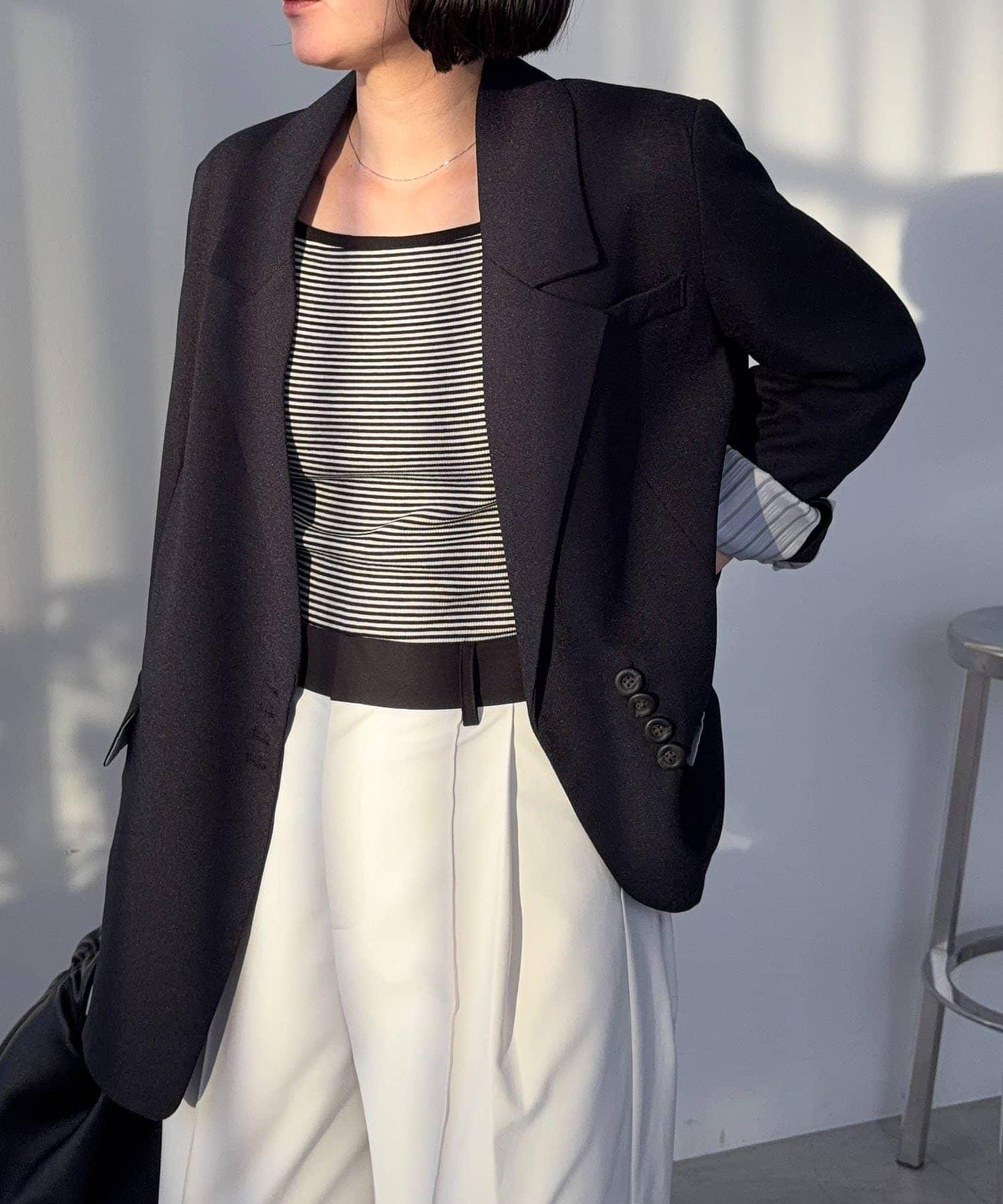 C.L 亞麻質感西裝外套