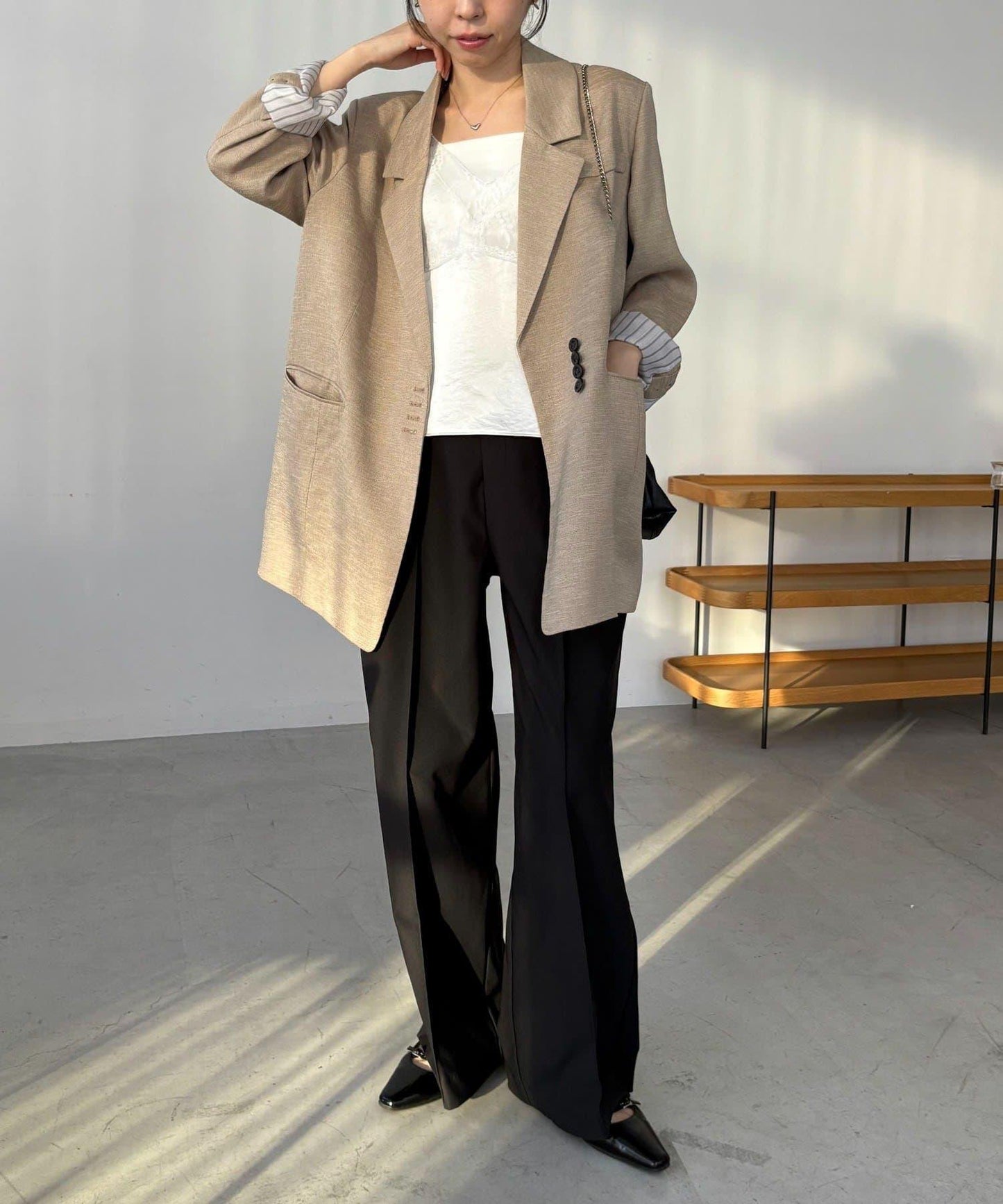 C.L 亞麻質感西裝外套