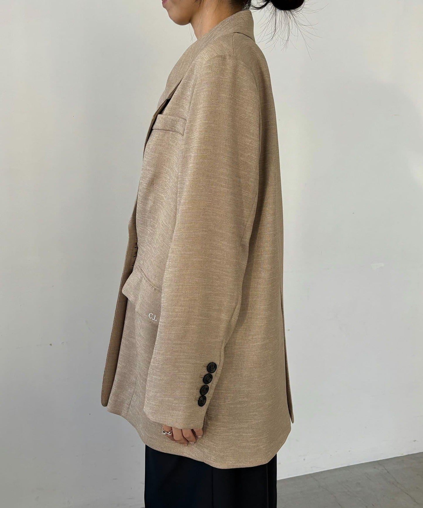 C.L 亞麻質感西裝外套