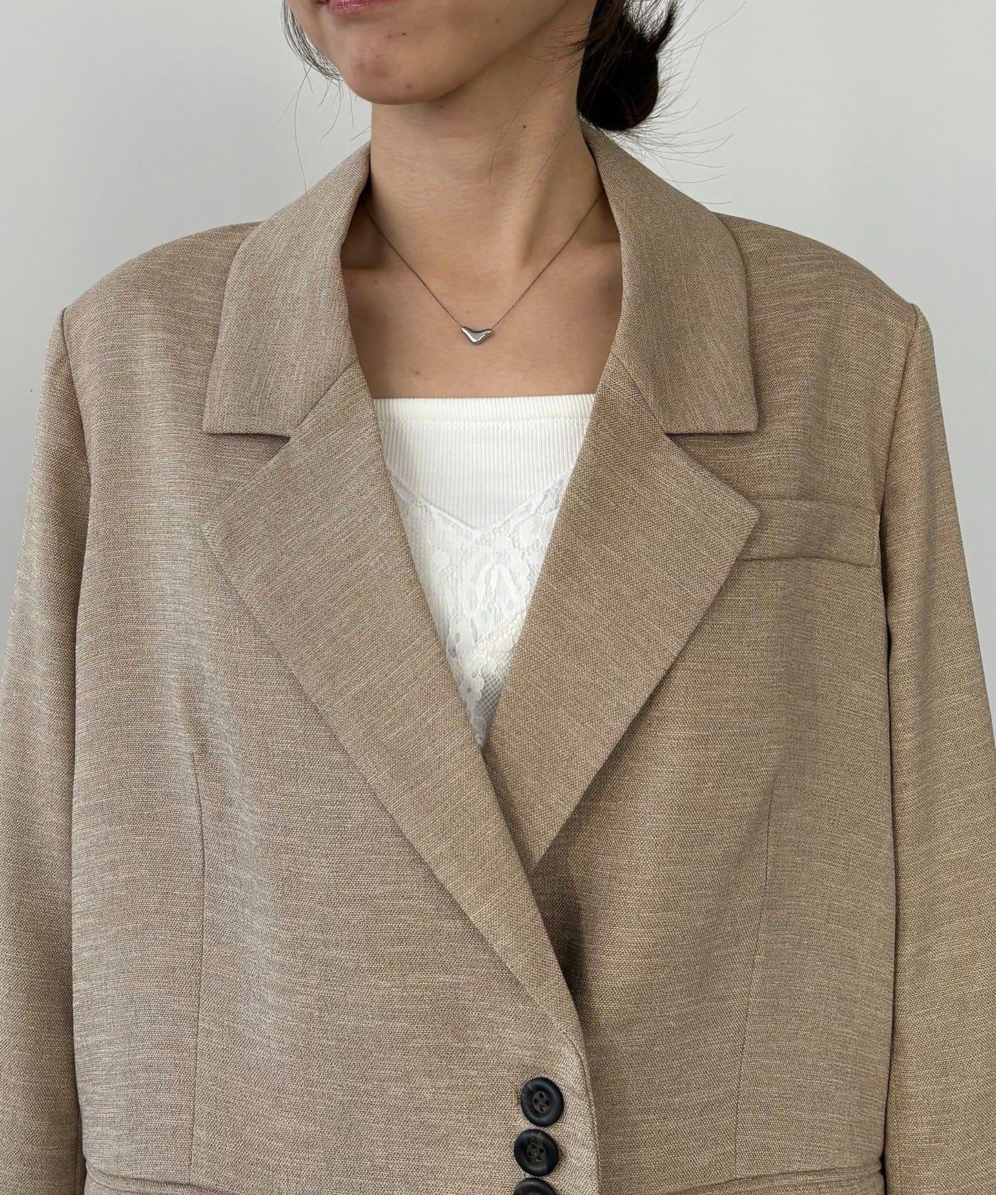 C.L 亞麻質感西裝外套