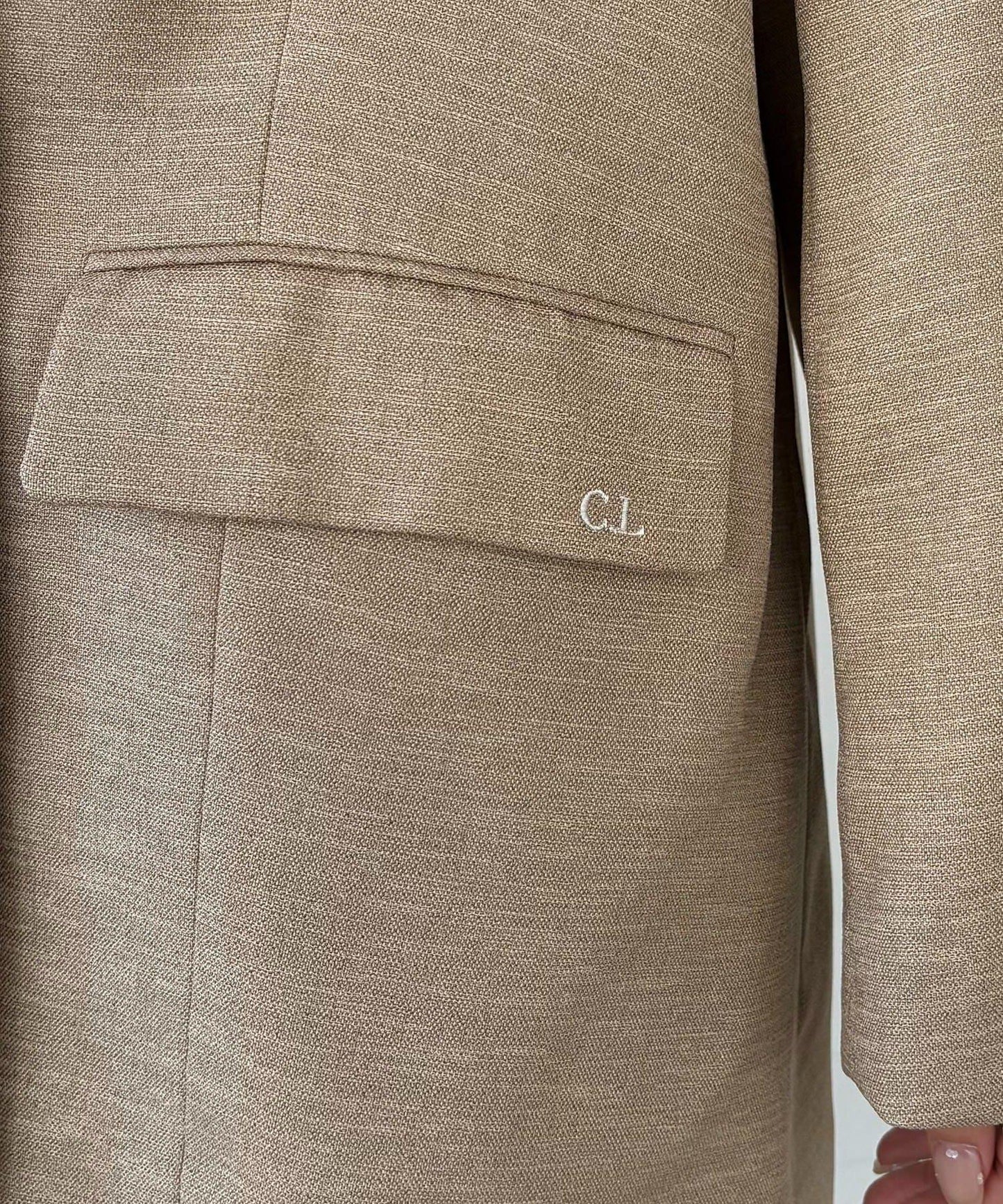 C.L 亞麻質感西裝外套