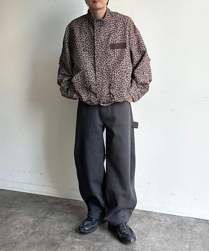 全印花 短款モッズ外套