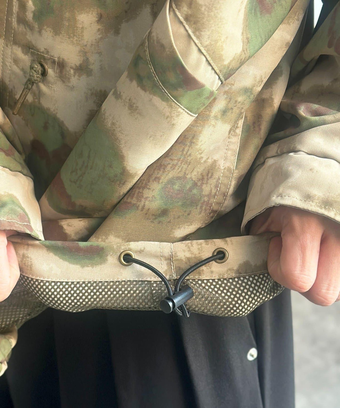 全印花 短款モッズ外套