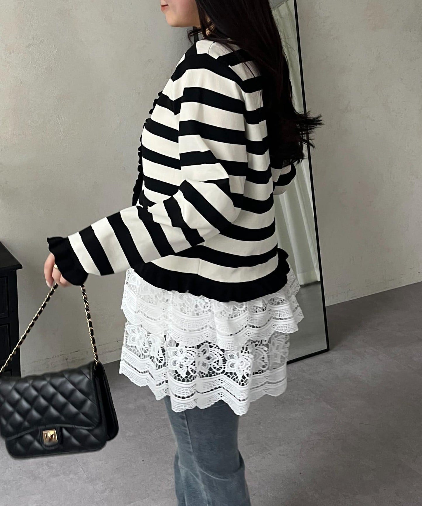 荷葉邊針織開衫