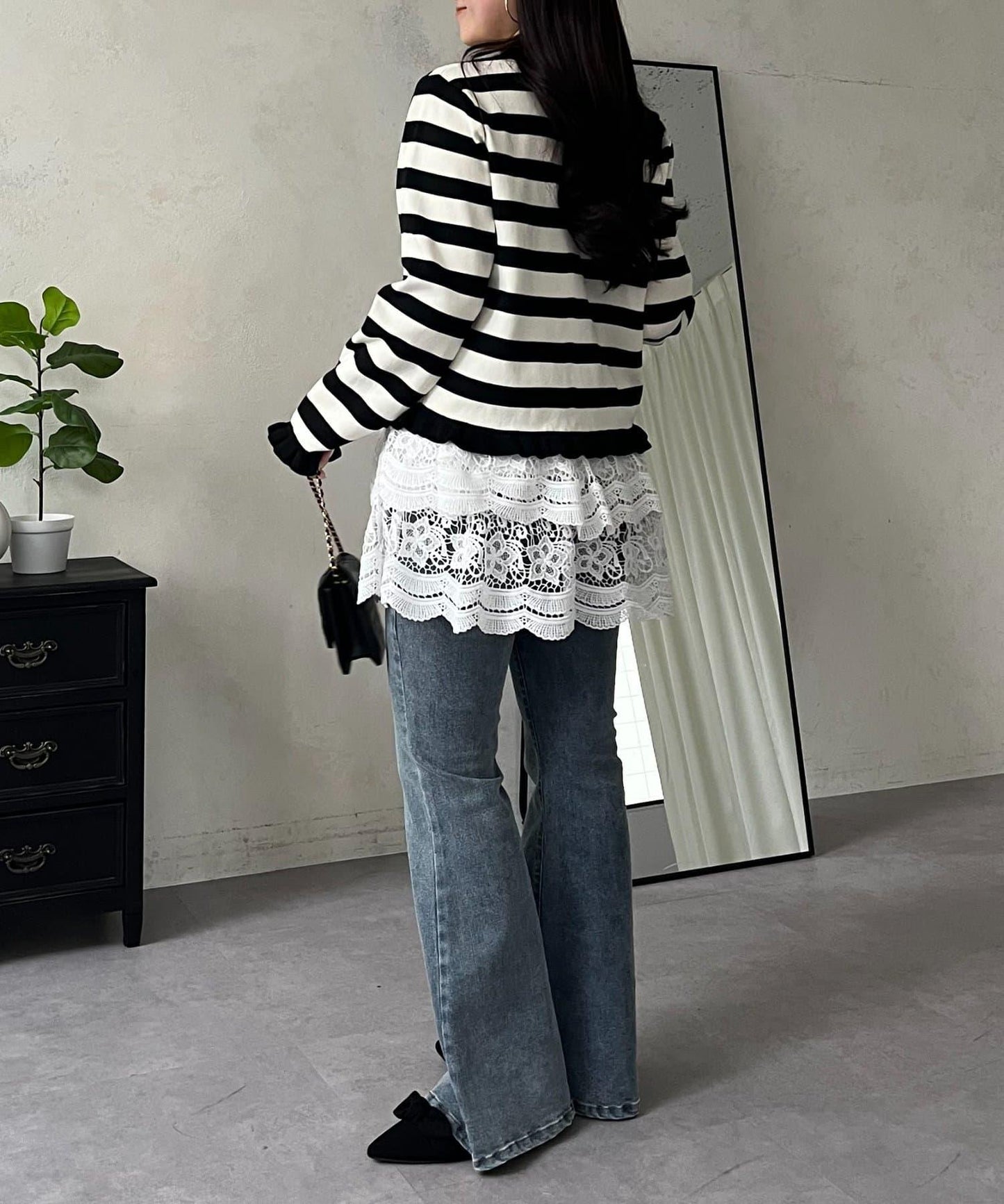 荷葉邊針織開衫