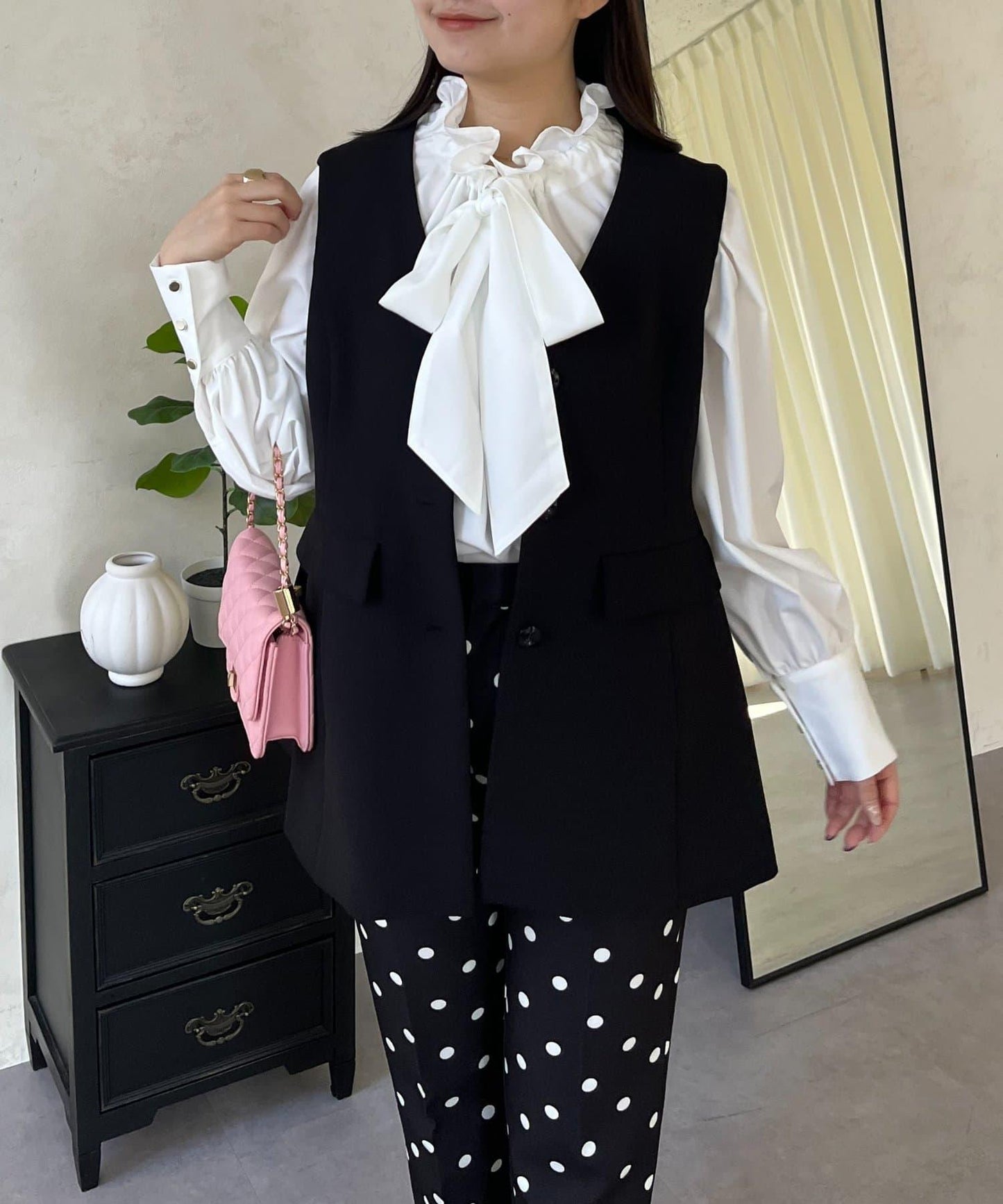 蓬袖 蝴蝶結領 女襯衫