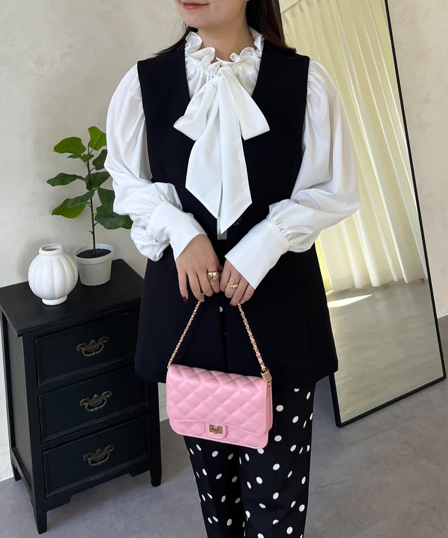 蓬袖 蝴蝶結領 女襯衫