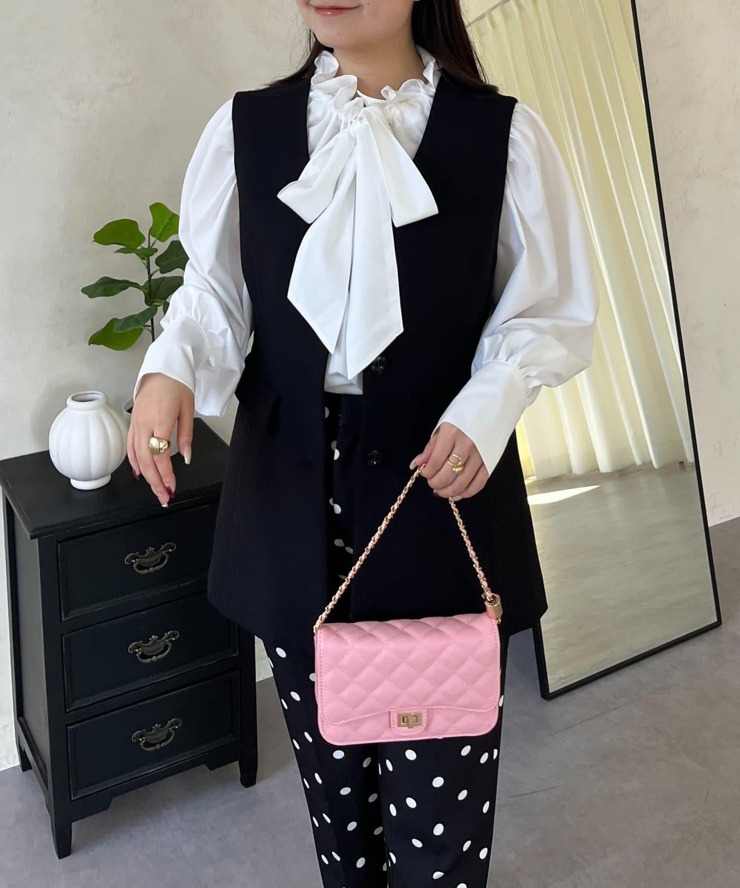 蓬袖 蝴蝶結領 女襯衫