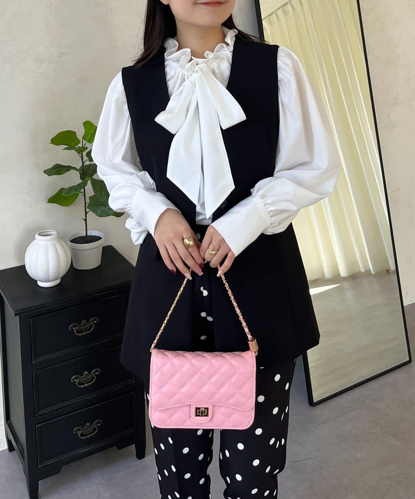 蓬袖 蝴蝶結領 女襯衫