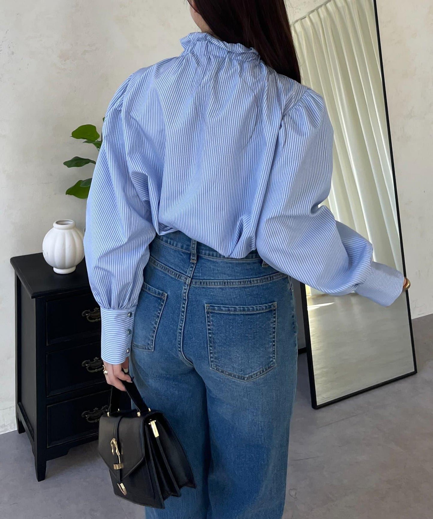 蓬袖 蝴蝶結領 女襯衫