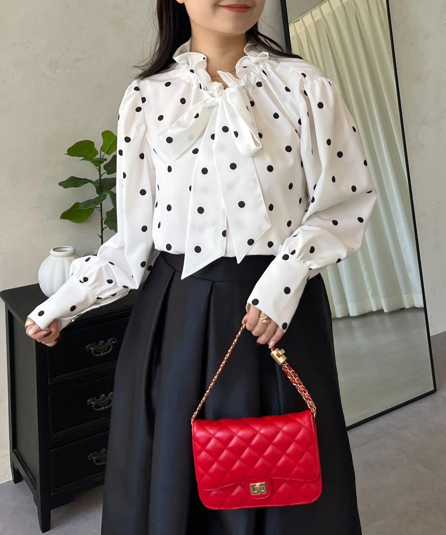 蓬袖 蝴蝶結領 女襯衫