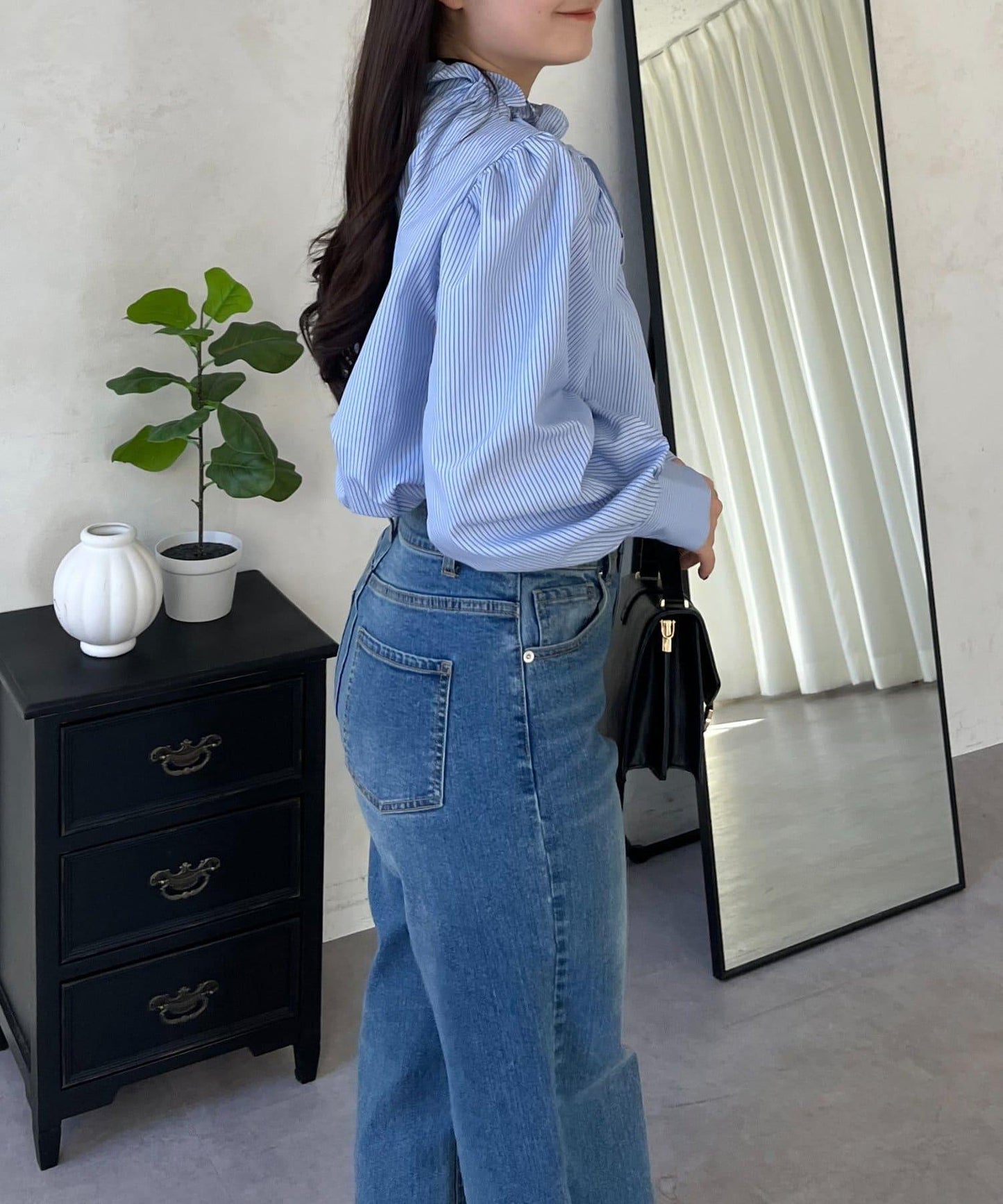 蓬袖 蝴蝶結領 女襯衫