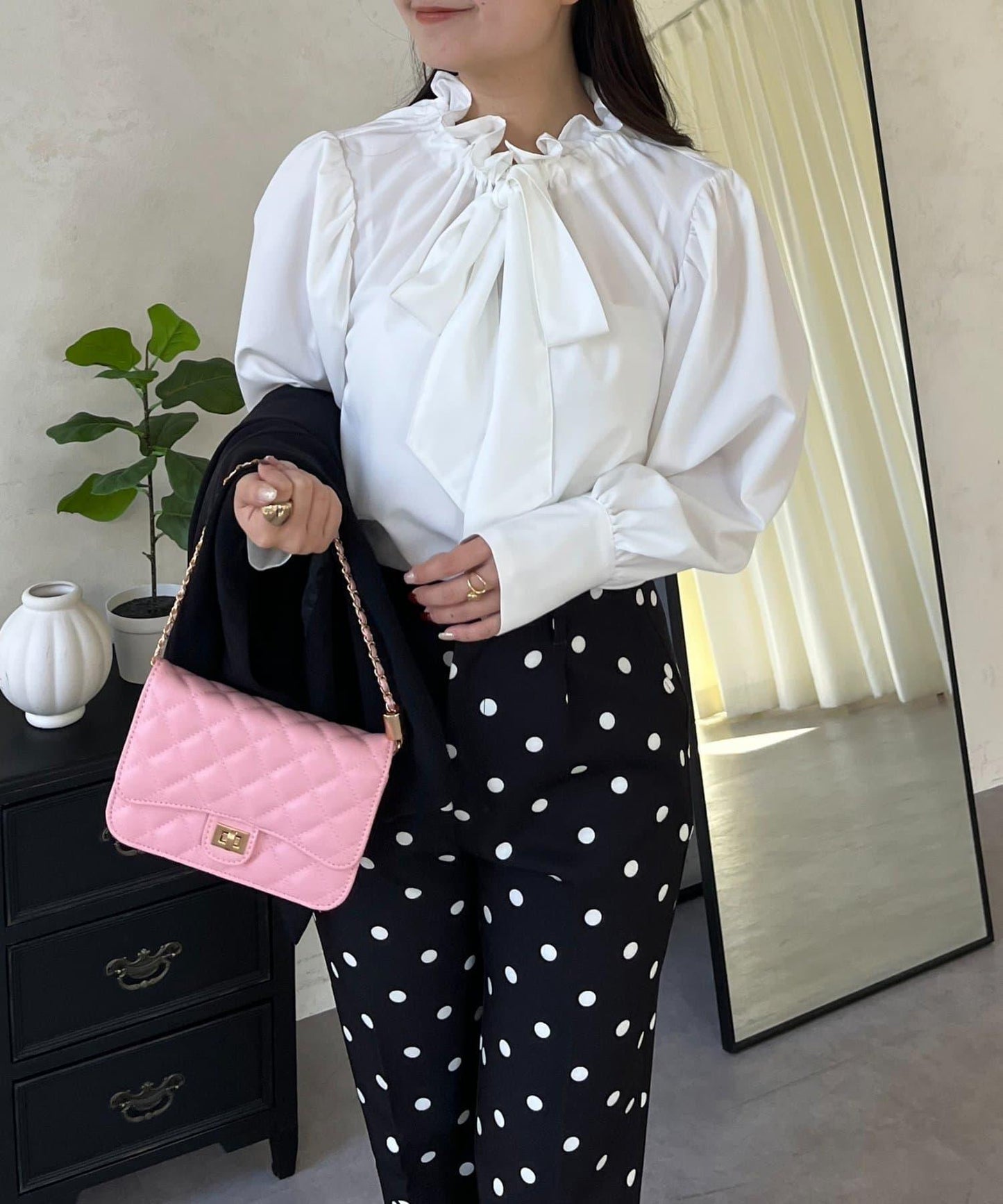 蓬袖 蝴蝶結領 女襯衫