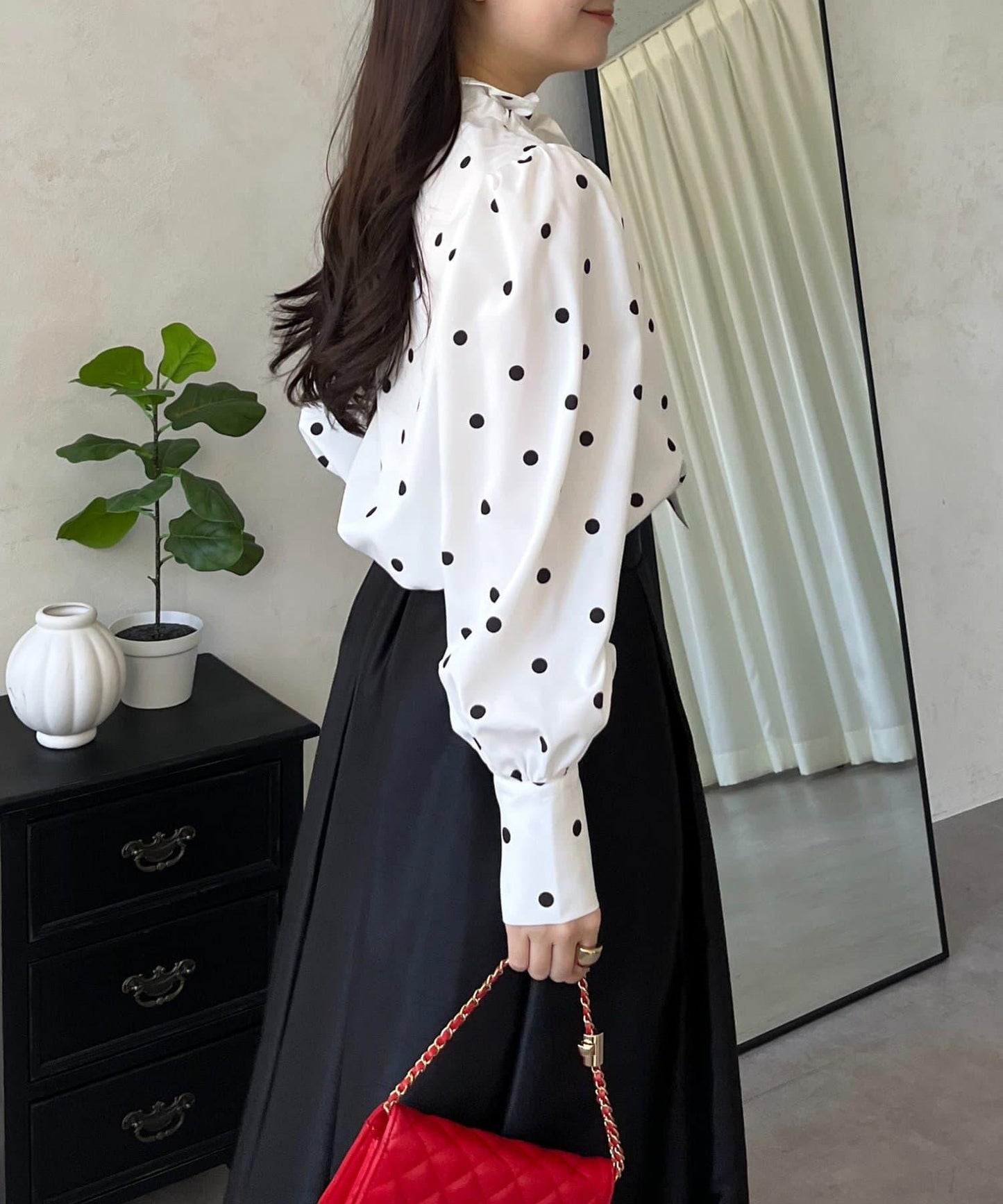 蓬袖 蝴蝶結領 女襯衫