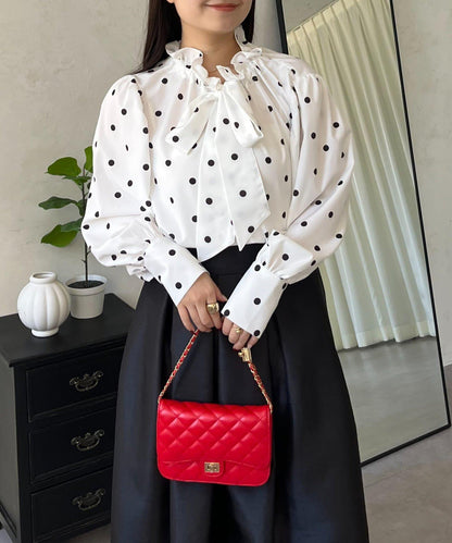 蓬袖 蝴蝶結領 女襯衫